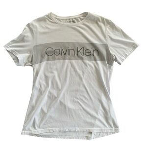 Calvin Klein Men’s White Cotton Short Sleeve Shirt